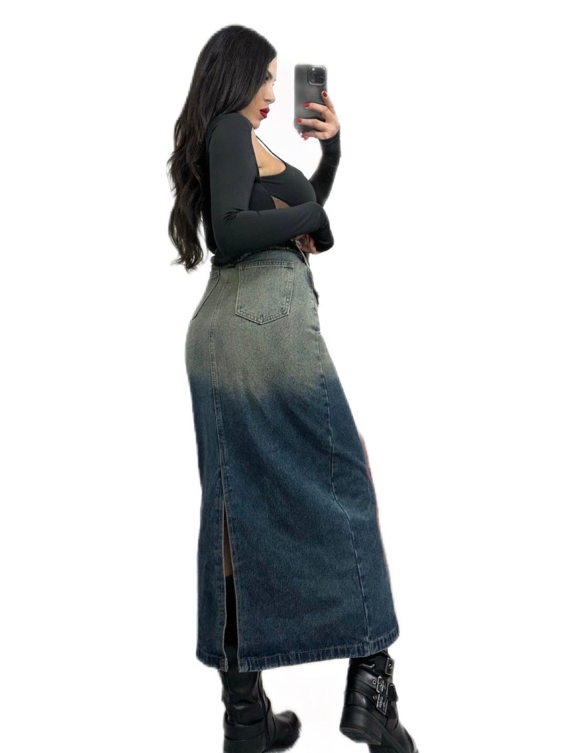 Gonna in jeans lunga “Alissa”