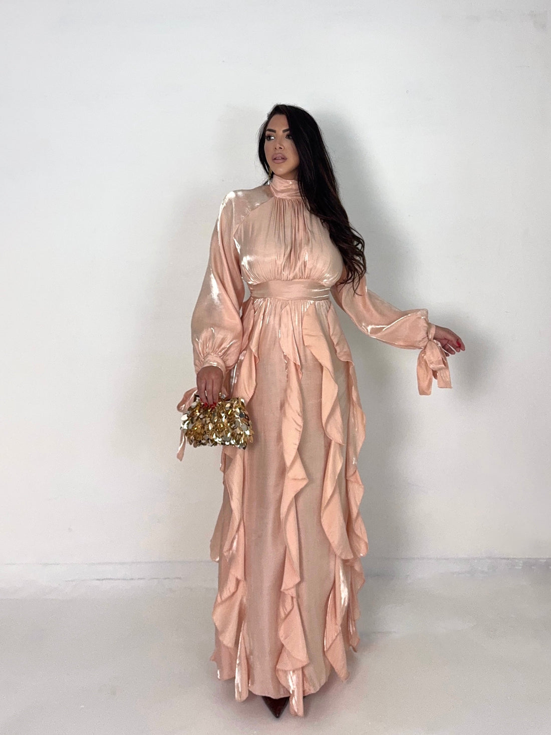 Abito “Satin Rouches”