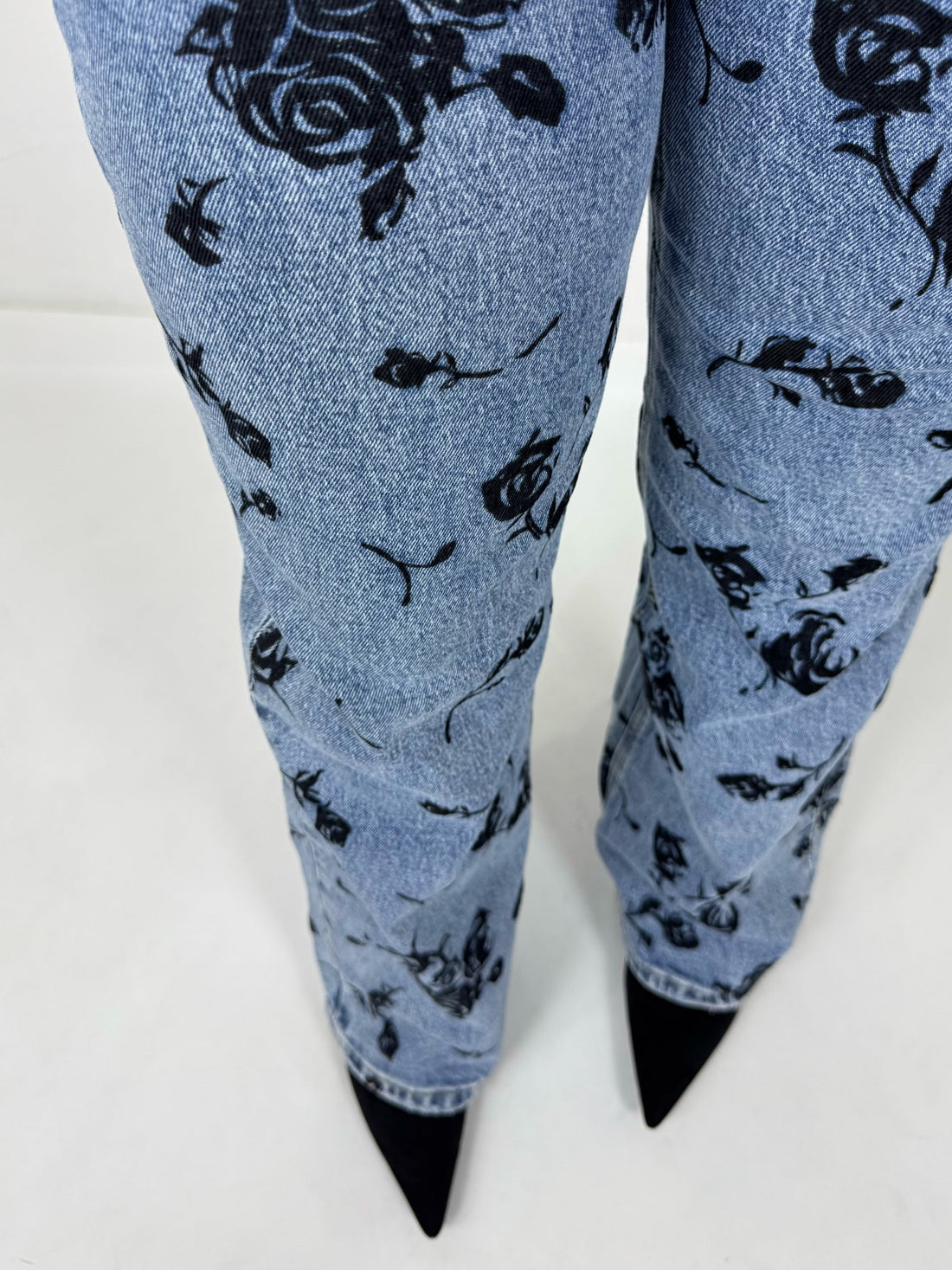 Jeans a palazzo “Flowers”