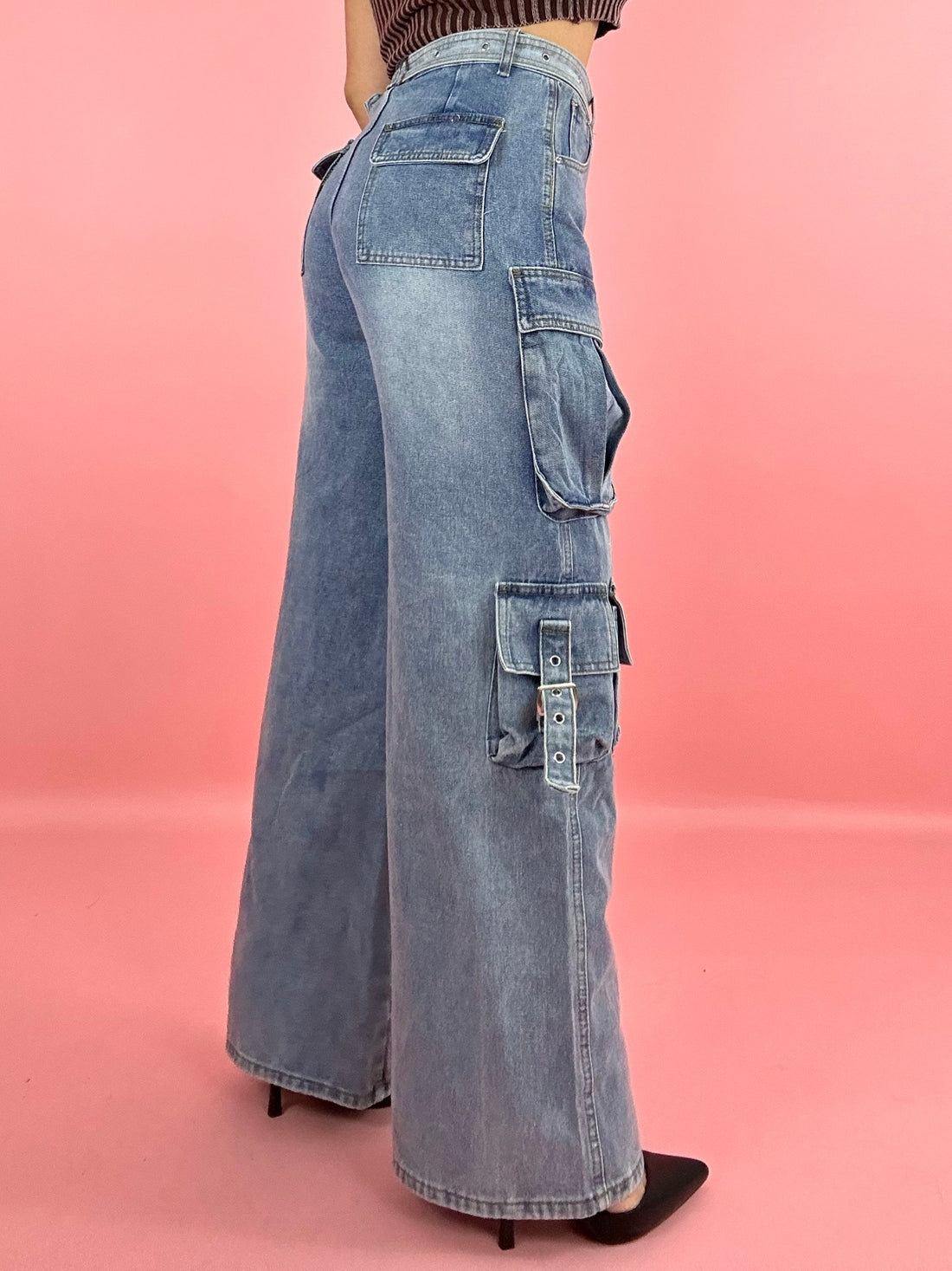 Jeans cargo palazzo "Ingrid"