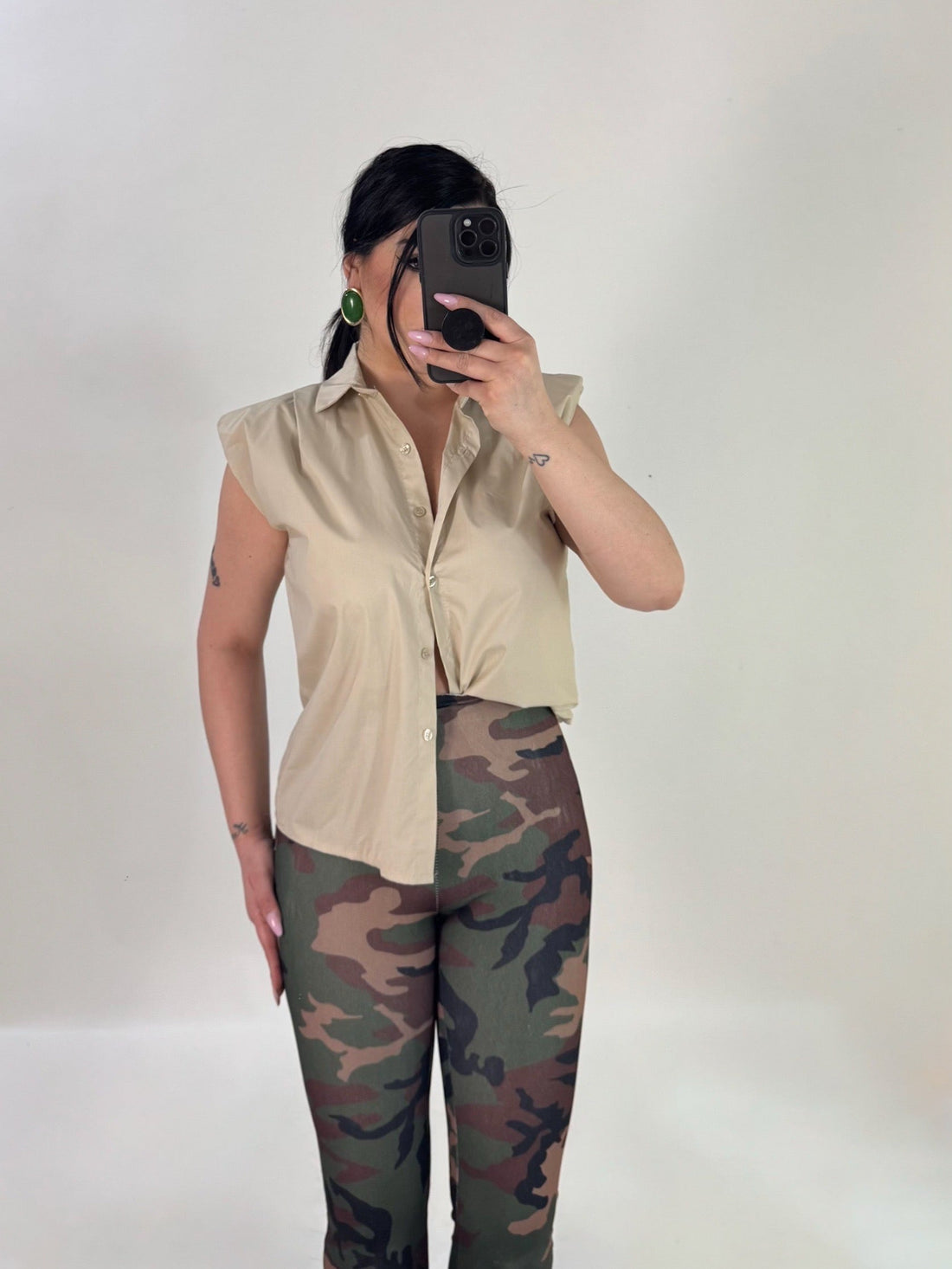 Camicia in cotone con spalline “Tara”