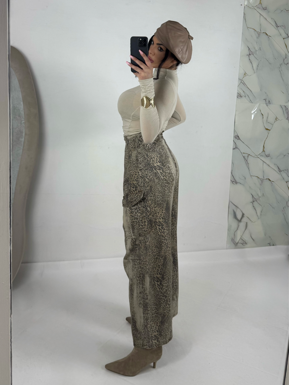 Jeans balloon animalier “Colette”